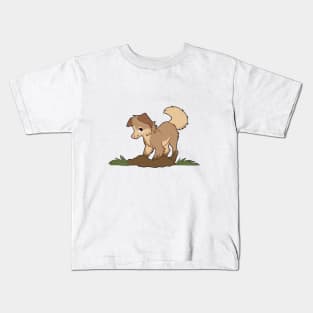 Muddy Buddy, puppy dog Kids T-Shirt